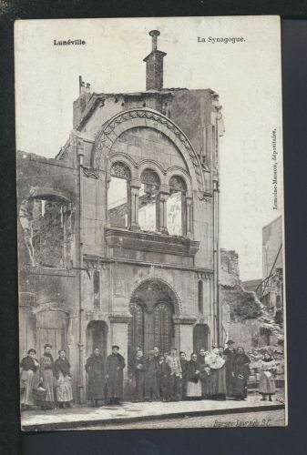 Judaika Ansichtskarte Frankreich Lunéville Synagoge
