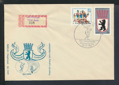 Sport Olympia R-Brief DDR Sonder R-Zettel Berlin SST XXII Internationaler