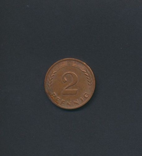Münze Bundesrepublik 2 Pfennig 1970 F