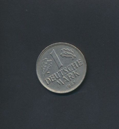 Münze Bundesrepublik 1 Mark 1967 G Karlsruhe stgl.