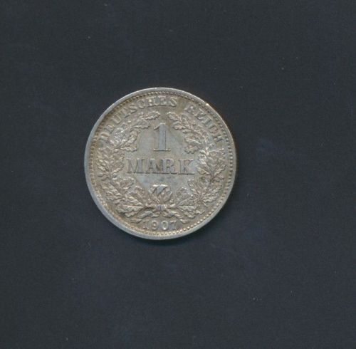 Münze Deutsches Reich Kaiserreich 1 Mark 1907 D Reichsadler Silber