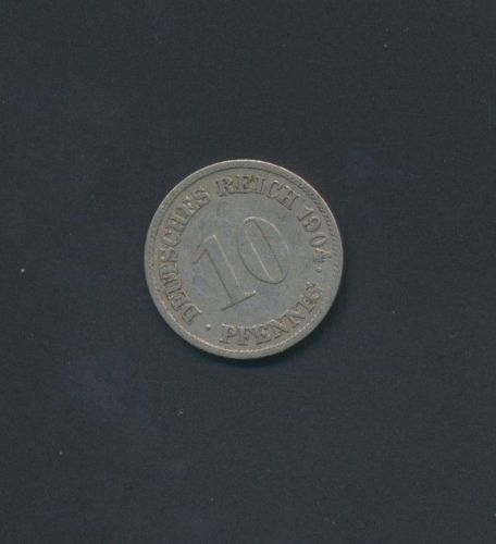 Münze Deutsches Reich Kaiserreich 10 Pfennig 1904 G