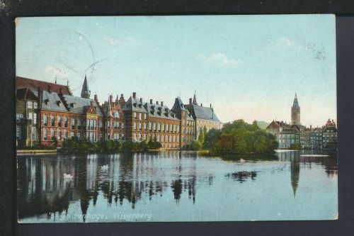 Ansichtskarte Niederlande ’s-Gravenhage Den Haag Vijverberg Mühlgrün Sachsen