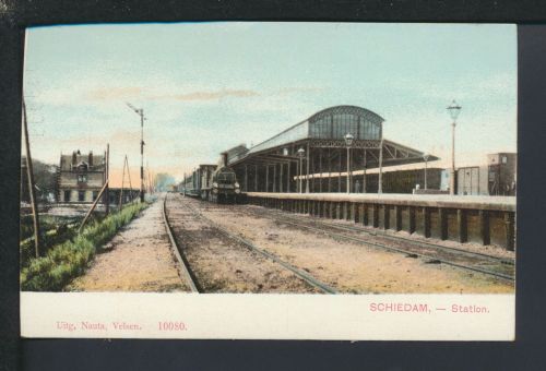 Ansichtskarte Niederlande Schiedam Bahnhof
