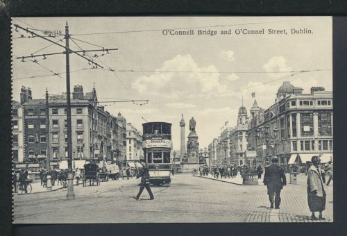 Ansichtskarte Irland Dublin O`Connell Bridge Brücke and O`Connell Street
