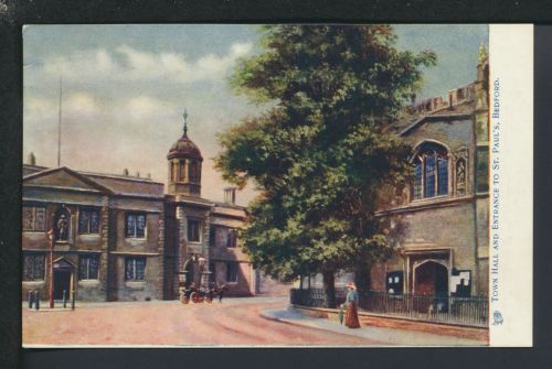 Ansichtskarte Großbritannien Bedford Town Hall and Entrance to St. Paul´s