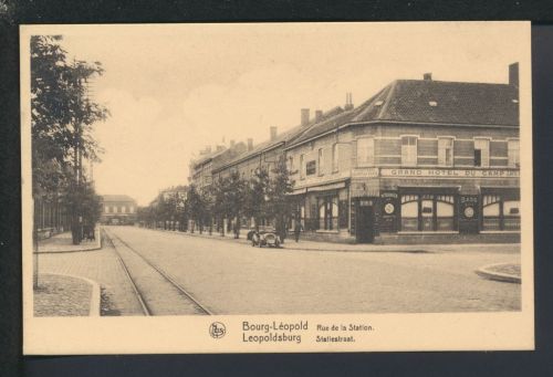 Ansichtskarte Belgien Leopoldsburg Bourg-Leopold Statiestraat