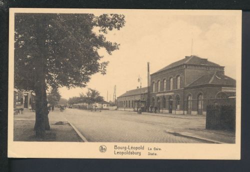 Ansichtskarte Belgien Leopoldsburg Bourg-Leopold Statie