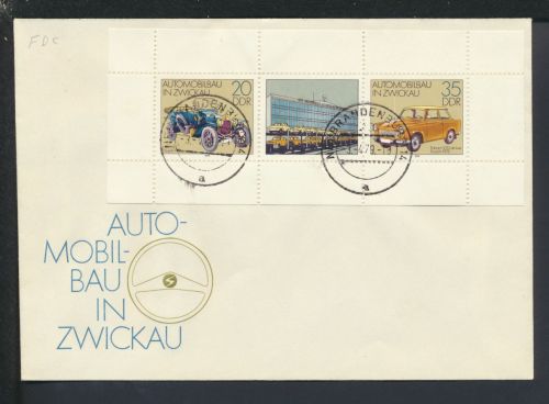 Auto Oldtimer Brief DDR Zusammendruck Automobilbau in Zwickau 1979