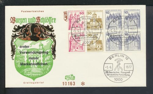 Berlin Zusammendruck Heftchenblatt MH 10 Brief FDC SST Deutscher Kongress für