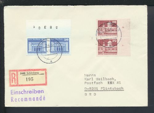 R-Brief Express DDR Bogenzähler Schönberg Mecklenburg-Vorpommern Flintsbach