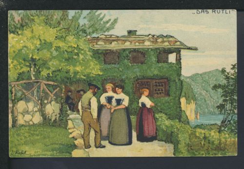 Schweiz Engelberg Das Rutli Bundesfeier Jugendstil Künstler Ganzsache Berlin