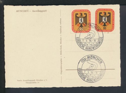 Karte Bund München Bayern Ausstellungspark SST 8. Deutsche Handwerksmesse