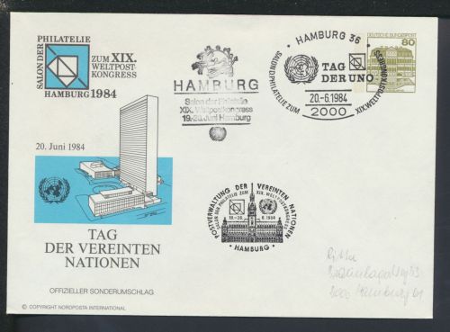 Bund Privatganzsache Hamburg SST Tag der Vereinten Nationen Salon der