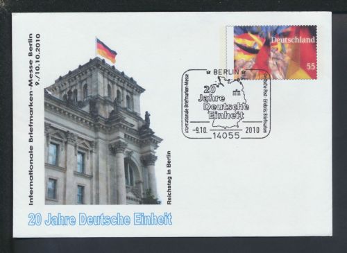 Bund Berlin Ganzsache SST 20 Jahre Deutsche Einheit 2010