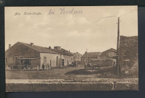 Ansichtskarte Frankreich Aix bei Verdun Kirch-Straße