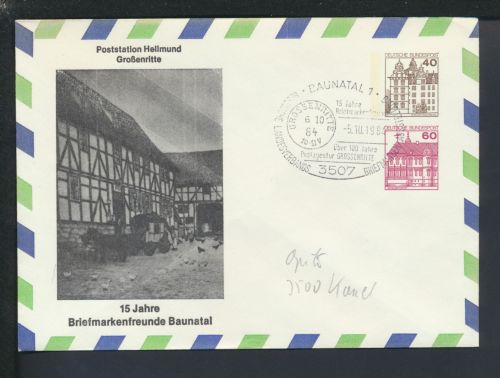 Bund Privatganzsache Hessen Baunatal SST 100 Jahre Postagentur Grossenritte