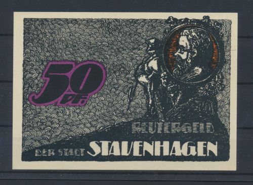 Banknote Geldschein Notgeld Stavenhagen Mecklenburg-Vorpommern