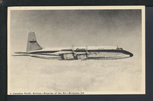 Ansichtskarte Flugzeug Britannia 314 Canadian Pacific Bremen Badenweiler