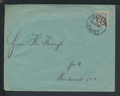 Stadtpost Privatpost Brief Berlin Paketfahrt 1890