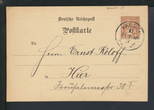 Stadtpost Privatpost Karte Berlin Paketfahrt Charles Müller Kronenstr. 1892