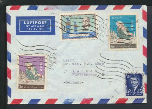 Airmail Brief Iran Teheran Aachen NRW