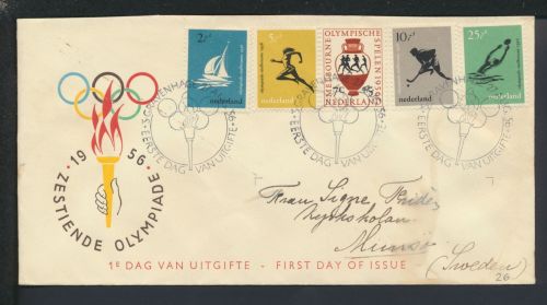 Sport Olympia Melbourne Niederlande Den Haag SST Olympiade 1956 Mimsö Schweden