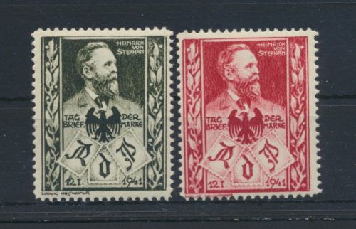 Deutsches Reich Vignette Tag der Briefmarke 1941 Heinrich von Stephan UPU