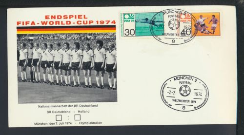 Sport München Bayern SST Fussball Weltmeister 1974 Brief Bund