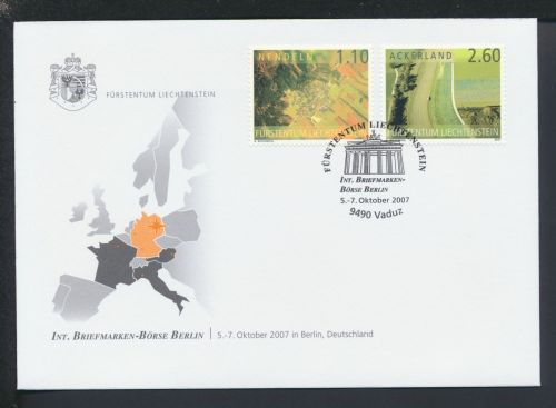 Brandenburger Tor Berlin Liechtenstein Vaduz Brief SST Int. Briefmarken Börse
