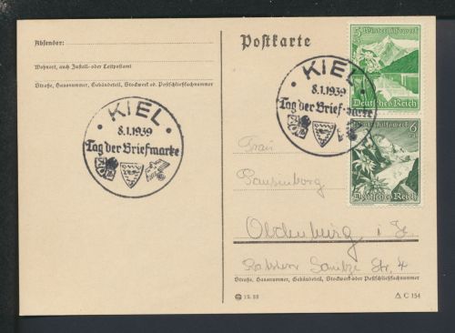 WHW Zusammendruck Kiel Schleswig-Holstein Deutsches Reich Oldenburg SST Tag der