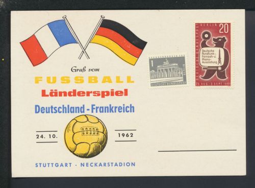 Sport Fussball Stuttgart Baden-Württemberg Karte Gruß v Länderspiel Deutschland