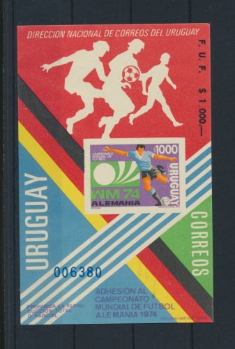 Sport Fussball Uruguay Block WM 1974 postfrisch