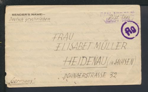 Ägyten Kriegsgefangenenpost britisches Lager P/W Middle East 133 Heidenau Sachsen