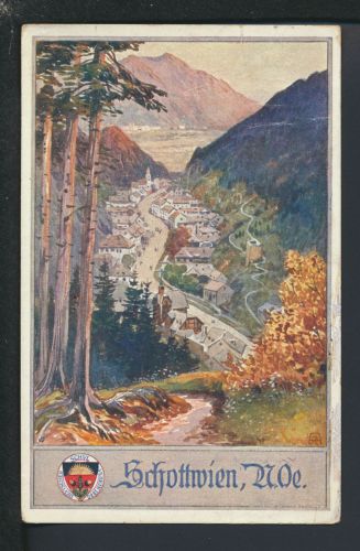 Ansichtskarte Schottwien Österreich St. Pölten KuK 1921 SST Am Kinderhilfsaktion