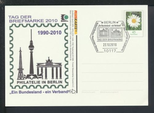 Ganzsache Berlin Brandenburger Tor Bund SST Ein Bundesland ein Verband