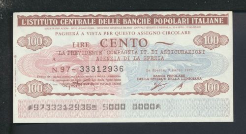 Geldscheine Banknoten Italien Europa 100 Lire 1997 I UNC