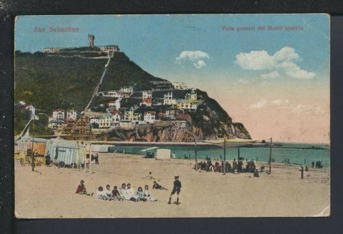 Zensur Ansichtskarte Spanien San Sebastian Monte Igueldo Herbitzheim Saarland