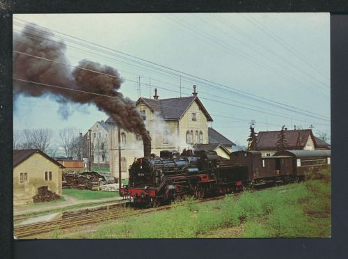 Eisenbahn Ansichtskarte Berthelsdorf Sachsen Bahnhof Zug Dampflok