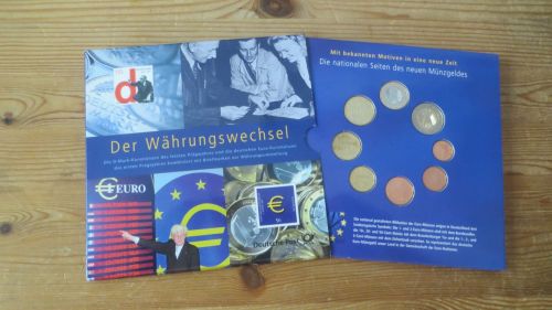 Münzen Deutsche Post Original Folder Der Währungswechsel DM + Euro
