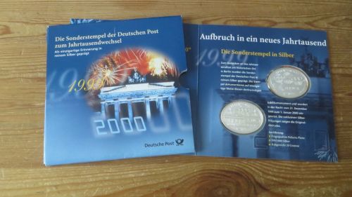 Münzen 999/1000 Silber 40g Die Sonderstempel Deutsche Post Jahreswechsel 1999 2000