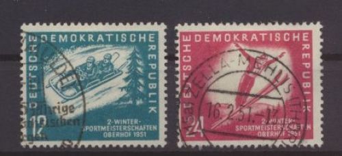 DDR 280-281 Sport Wintersport Wintersportmeisterschaften gestempelt K-Wert 32,00