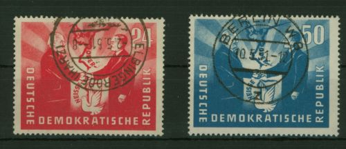DDR 284-285 deutsch-polnische Freundschaft 1951 sauber gestempelt KatWert 65,00