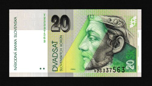 Geldscheine Banknoten Slowakei 20 Korun Pribina 2006 I UNC