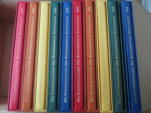 Bund Jahrbücher Eurozeit 2001-2010 komplett ohne Marken hier kann individuell