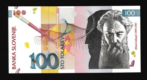 Geldscheine Banknoten Slowenien Europa 100 Tolar 2003 I UNC