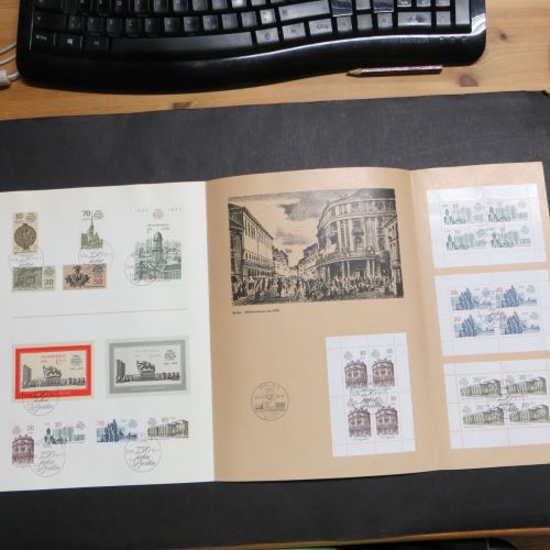 DDR 750 Jahre Berlin Stadt des Friedens selt. Falt - Gedenkblatt Marken + Blocks