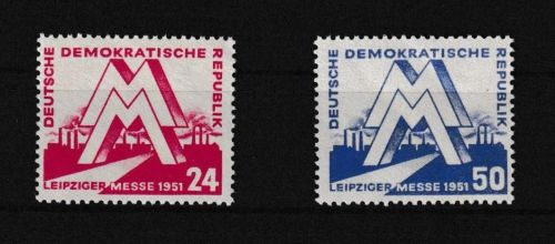 DDR 282-283 Leipziger Frühjahrsmesse 1951 Luxus postfrisch MNH Kat.-Wert 25,00