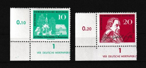DDR 889-890 Johan Gottlieb Fichte Bogenecke Luxus postfrisch MNH Ausgabe