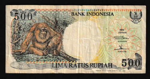 Geldscheine Banknoten Indonesien 500 Rupiah 1992 IV